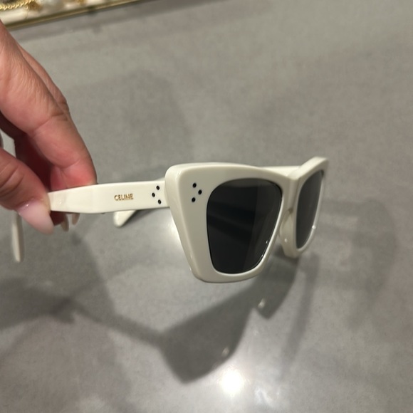 Celine Cat-eye Sunglasses in White - Picture 2 of 3